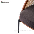 big size ratten chair with high-density foam seat